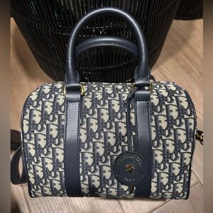 Navy Blue Monogram Handbag